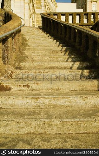 Low angle view of a staircase, Biarritz, Basque Country, Pyrenees-Atlantiques, Aquitaine, France