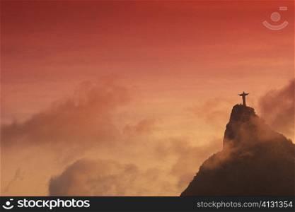 Low angle view of a statue, Christ the Redeemer statue, Rio De Janeiro, Brazil