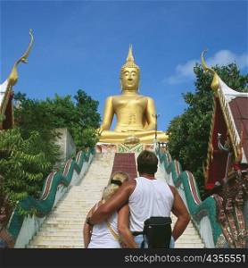Low angle view of a statue of Buddha, Big Buddha, Koh Samui, Thailand