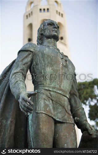 Low angle view of a statue, San Francisco, California, USA