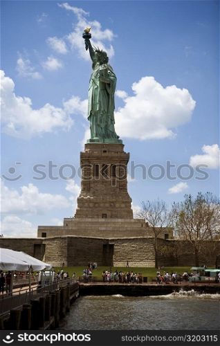 Low angle view of a statue, Statue Of Liberty, Liberty Island, New York City, New York State, USA