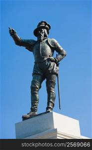 Low angle view of a statue, Statue of Ponce De Leon, St. Augustine, Florida, USA