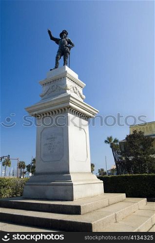 Low angle view of a statue, Statue of Ponce De Leon, St. Augustine, Florida, USA