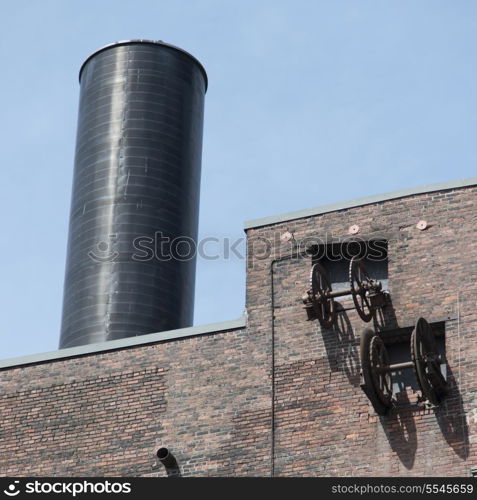 Low angle view of a storage tank, Pioneer Square, Seattle, Washington State, USA