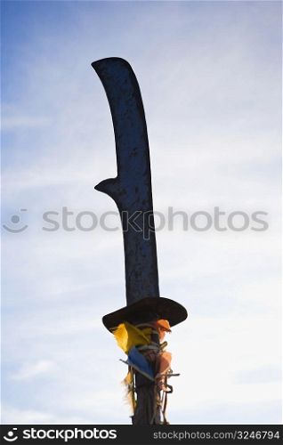 Low angle view of a sword, Inner Mongolia, China