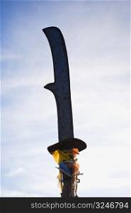 Low angle view of a sword, Inner Mongolia, China