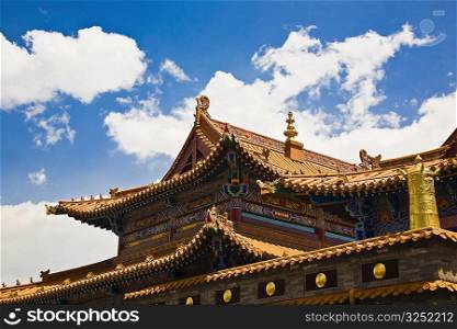 Low angle view of a temple, Da Zhao Temple, Hohhot, Inner Mongolia, China