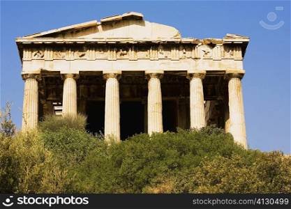 Low angle view of a temple, Parthenon, Acropolis, Athens, Greece
