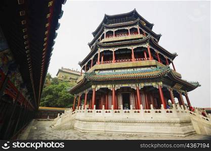 Low angle view of a temple, Tower Of Buddhist Incense, Summer Palace, Beijing, China