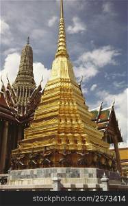 Low angle view of a temple, Wat Phra Kaew, Grand Palace, Bangkok, Thailand