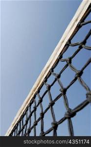 Low angle view of a tennis net