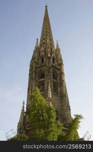 Low angle view of a tower, Fleche St. Michel, St. Michel Basilica, Quartier St. Michel, Vieux Bordeaux, Bordeaux, France