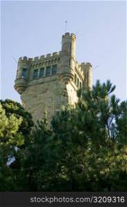 Low angle view of a tower of a castle, Spain