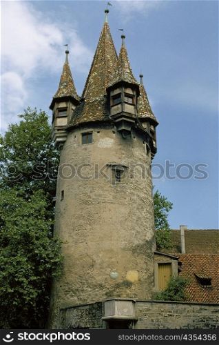 Low angle view of a tower, Stahleck Castle, Rhineland-Palatinate, Germany