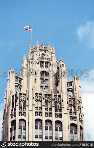 Low angle view of a tower, Tribune Tower, Chicago, Illinois, USA