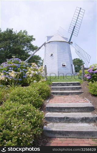 Low angle view of a traditional windmill