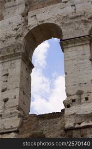 Low angle view of a triumphal arch, Rome, Italy