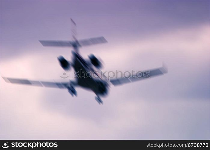 Low angle view of an airplane in flight