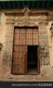 Low angle view of an antique doorway, Havana, Cuba