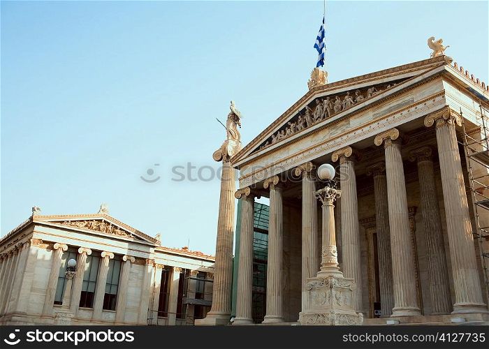 Low angle view of an educational building, Athens Academy, Athens, Greece