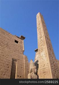 Low angle view of an obelisk, Temple Of Luxor, Luxor, Egypt