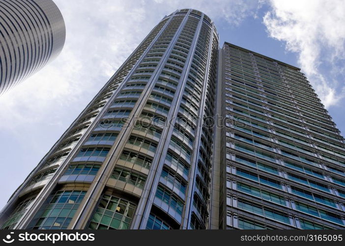 Low angle view of an office building, Singapore