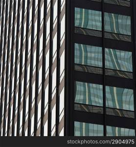 Low angle view of an office building, Wacker Drive, Chicago, Cook County, Illinois, USA