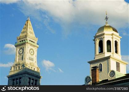 Low angle view of buildings, Boston, Massachusetts, USA