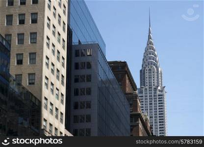Low angle view of buildings, Chrysler Building, Manhattan, New York City, New York State, USA