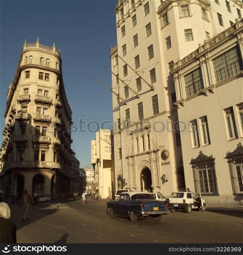 Low angle view of buildings in a city, Havana, Cuba