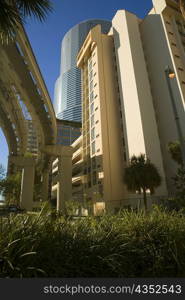 Low angle view of buildings in a city, Miami, Florida, USA