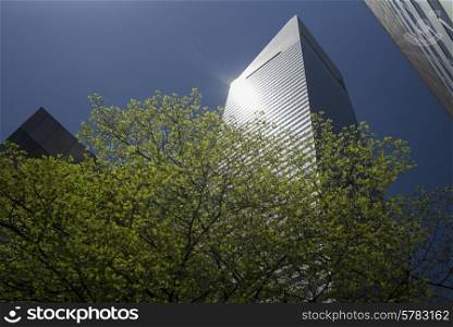 Low angle view of buildings, Manhattan, New York City, New York State, USA