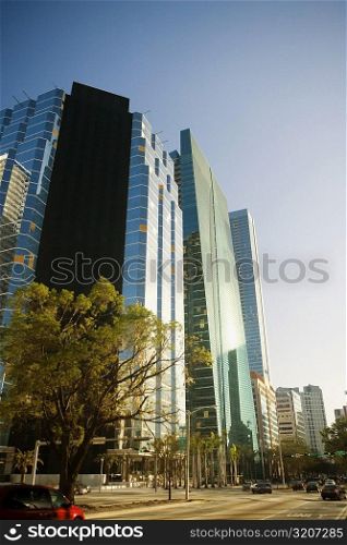 Low angle view of buildings, Miami, Florida, USA