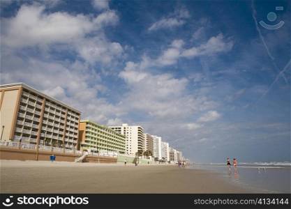 Low angle view of buildings near a beach, Daytona Beach, Florida, USA