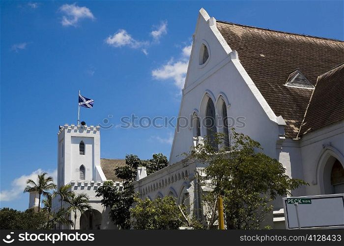 Low angle view of buildings, St. Andrews Presbyterian Church of Scotland, Nassau, Bahamas