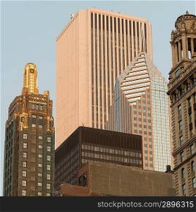 Low angle view of Carbide and Carbon Building, Chicago, Cook County, Illinois, USA