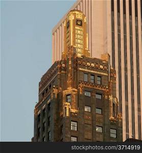 Low angle view of Carbide and Carbon Building, Chicago, Cook County, Illinois, USA