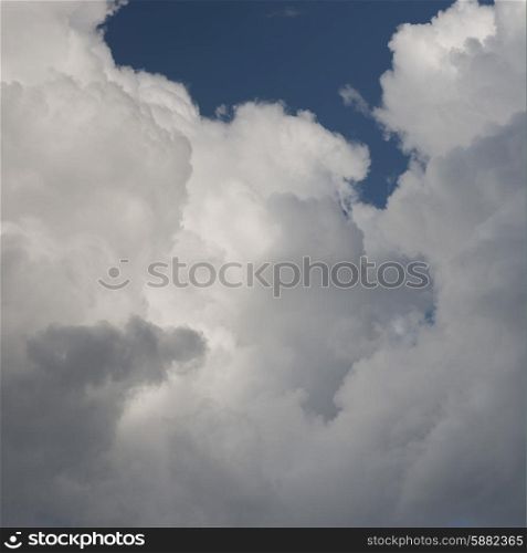 Low angle view of clouds in the sky, Lake Of The Woods, Ontario, Canada