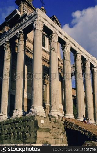 Low angle view of columns, Rome, Italy