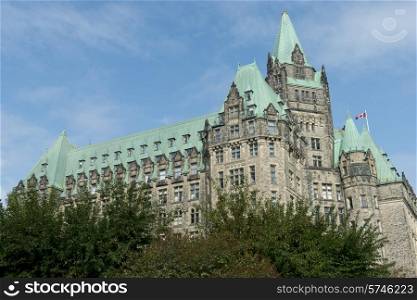 Low angle view of Confederation Building, Parliament Hill, Ottawa, Ontario, Canada