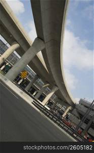 Low angle view of elevated roads