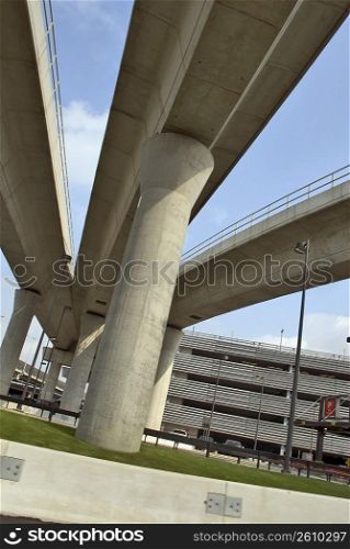 Low angle view of elevated roads in a city