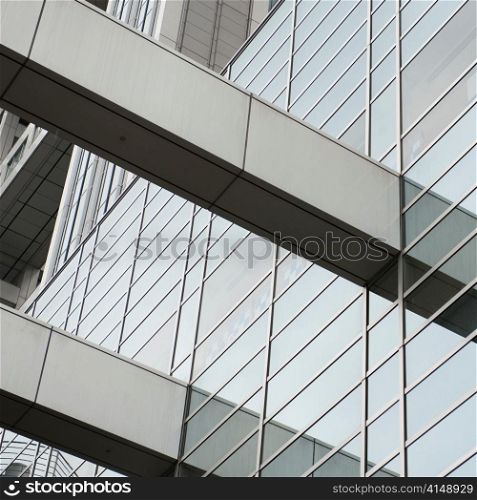 Low angle view of Fuji Television Building, Odaiba, Minato Ward, Tokyo, Japan