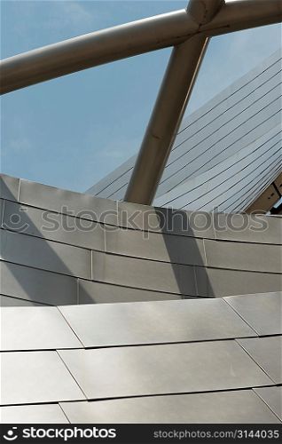 Low angle view of Jay Pritzker Pavilion, Millennium Park, Chicago, Cook County, Illinois, USA