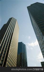Low angle view of office buildings, Boston, Massachusetts, USA