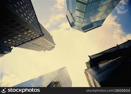 Low angle view of office buildings, Chrysler Building, Manhattan, New York City, New York State, USA