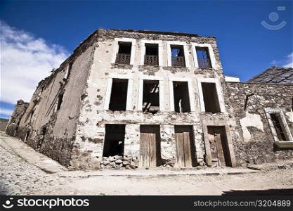 Low angle view of old ruins of a building, Real De Catorce, San Luis Potosi, Mexico