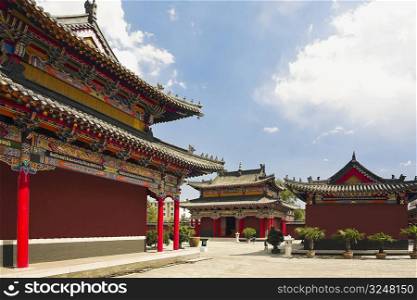 Low angle view of pagodas, Five Pagoda Temple, Hohhot, Inner Mongolia, China