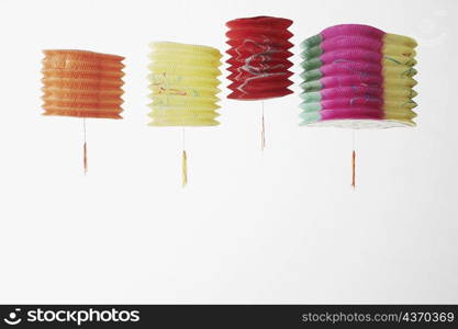 Low angle view of paper lanterns