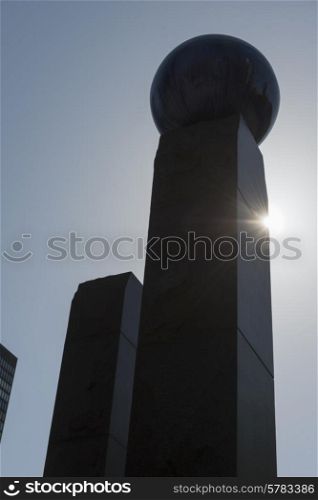 Low angle view of Raoul Wallenberg Monument, Midtown East, Manhattan, New York City, New York State, USA